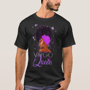 Camiseta Roxo Virgo Rainha Afro-Americana August S