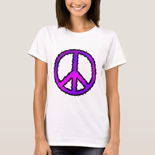 Camiseta Roxo Zig Sinal de Paz (Frente)