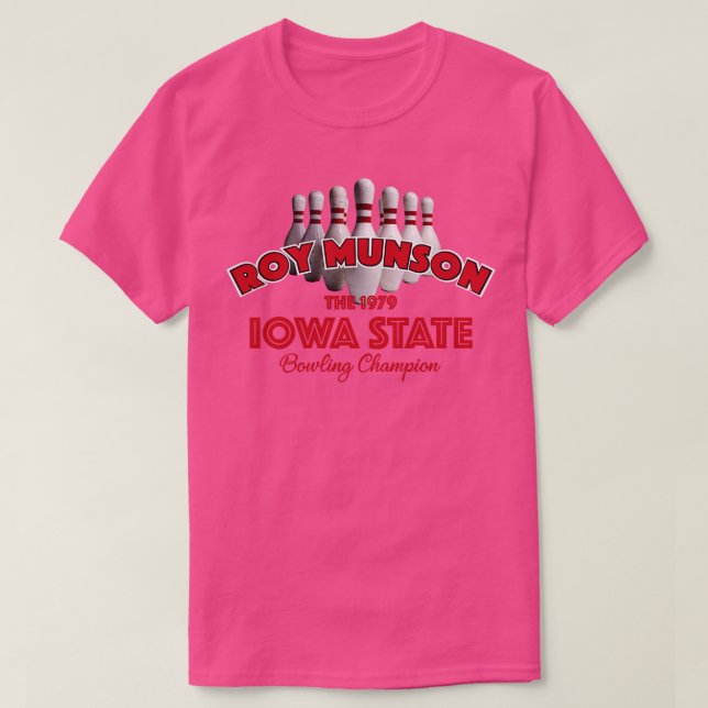 Camiseta Roy Munson Iowa State Boliche Champion (Frente do Design)