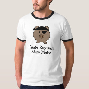 Camiseta Roy Pig Pirata ~ Engraçado