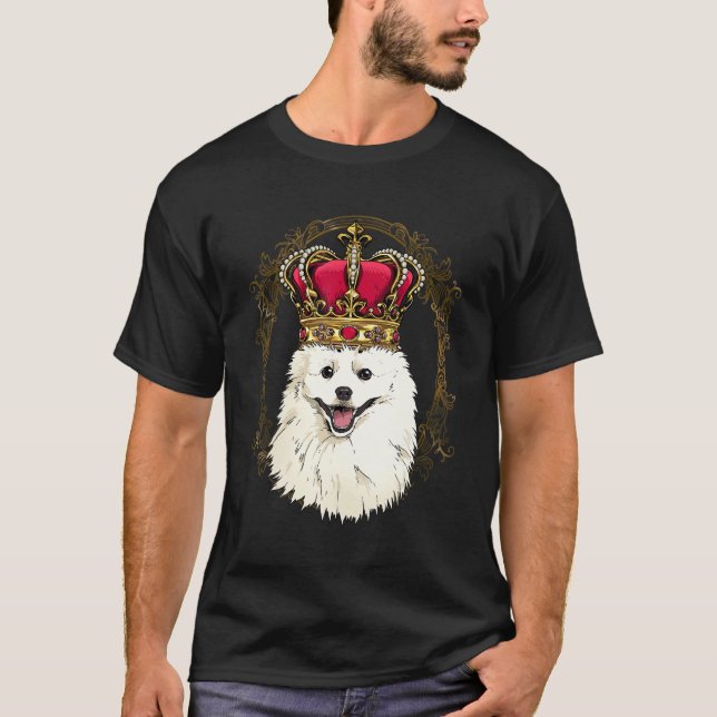 Camiseta Royal American Eskimo Spitz King Queen Princess Do (Frente)