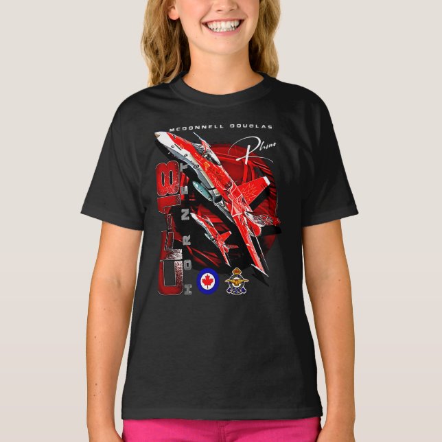Camiseta Royal Canadian Air Force CF-18 Hornet Jet Fighter (Frente)
