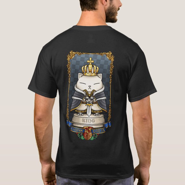 Camiseta Royal Cat Chess King Piece (Verso)