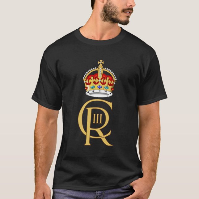 Camiseta Royal Cipher Para O Rei Charles Iii (Frente)