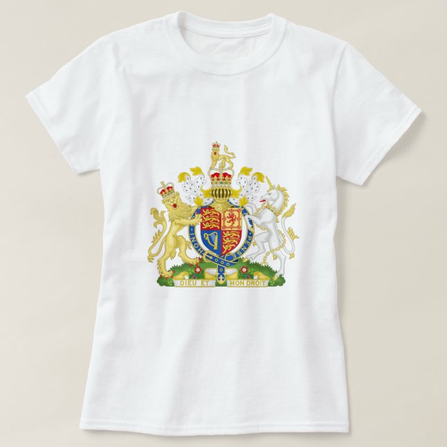 Camiseta Royal Coat of Arms of the United Kingdom UK  T-Shi (Frente do Design)