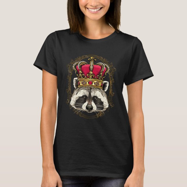 Camiseta Royal King Queen Raccoon Princess Trash Panda Racc (Frente)