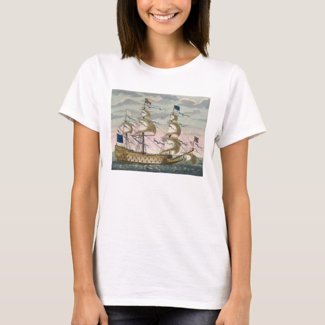 Camiseta Royal (navio emblemático) da frota inglesa que voa (Frente)
