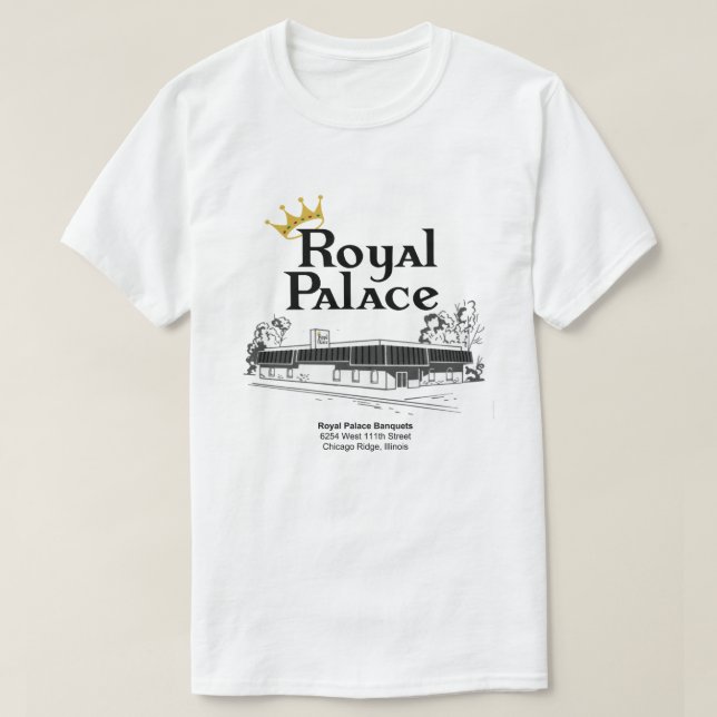 Camiseta Royal Palace Banquets, Chicago Ridge, IL (Frente do Design)