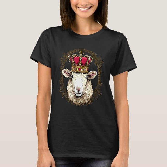 Camiseta Royal Sheep King Queen Princess Lamb Farm Animal S (Frente)