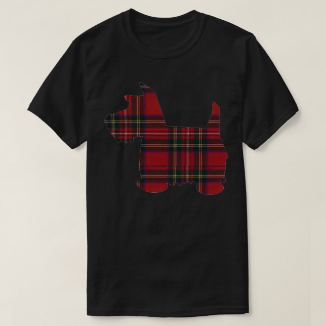 Camiseta Royal Stewart Tartan Scottie Dog 1 (Frente do Design)