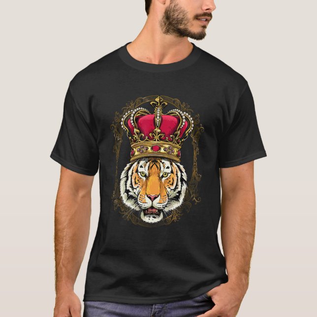 Camiseta Royal Tiger King Queen Princess Zoo Animal Cat Tig (Frente)
