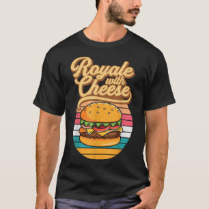 Camiseta Royale com Comida de hambúrguer de queijo, Gráfico