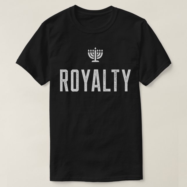 Camiseta ROYALTY, vestuário israelita hebraico para homens  (Frente do Design)