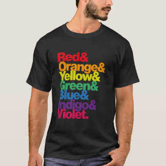 Camiseta ROYGBIV Rainbow on Black Essential