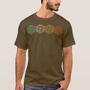 Camiseta RPG D20 Roleplay de Dados Polidedral
