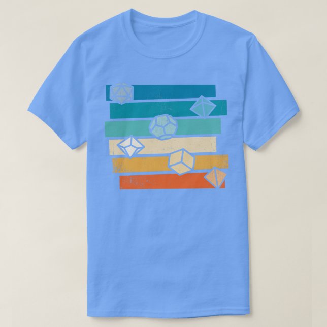 Camiseta RPG Executa a Função Jogando o Dice de Jogo D20 Vi (Frente do Design)