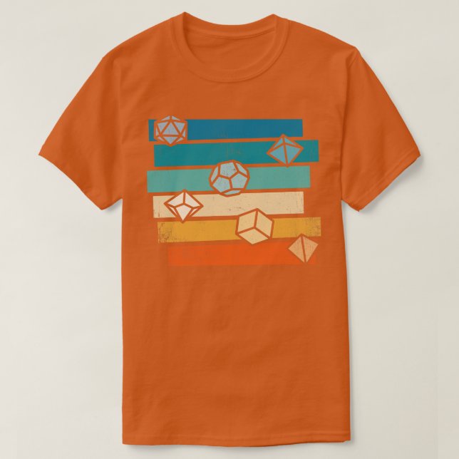 Camiseta RPG Executa a Função Jogando o Dice de Jogo D20 Vi (Frente do Design)