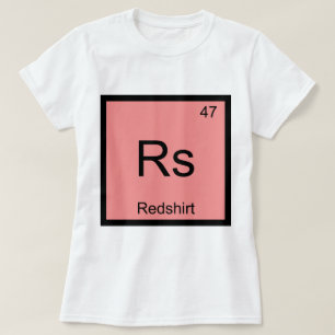 Camiseta Rs - Símbolo de Elemento de Química Redshirt Engra