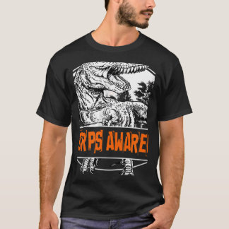 Camiseta RSD CRPS Sensibilização Dinossauro Faixa Laranja