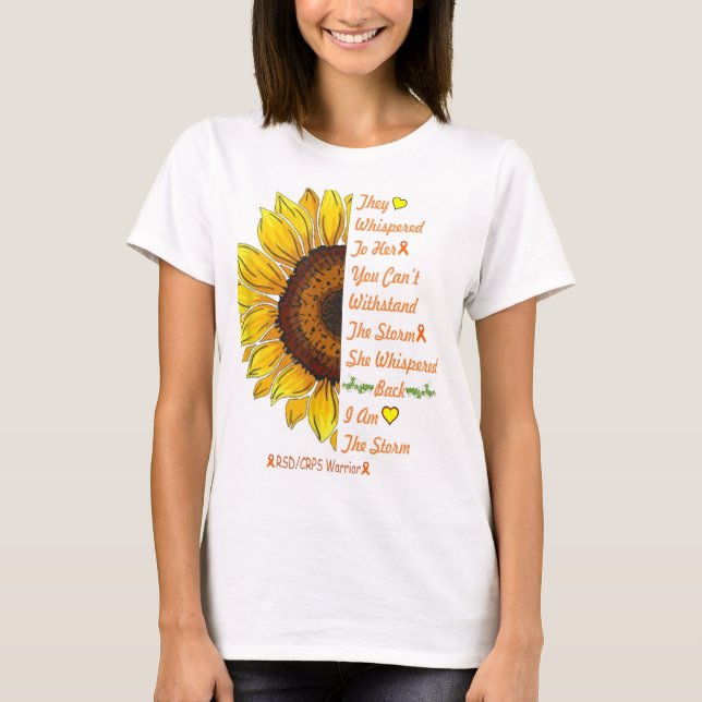 Camiseta RSD/CRPS Sensibilização para a dieta de girassol (Frente)
