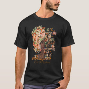 Camiseta Rsdcrps Sensibilizar Menina Negra Flor Friso Laran