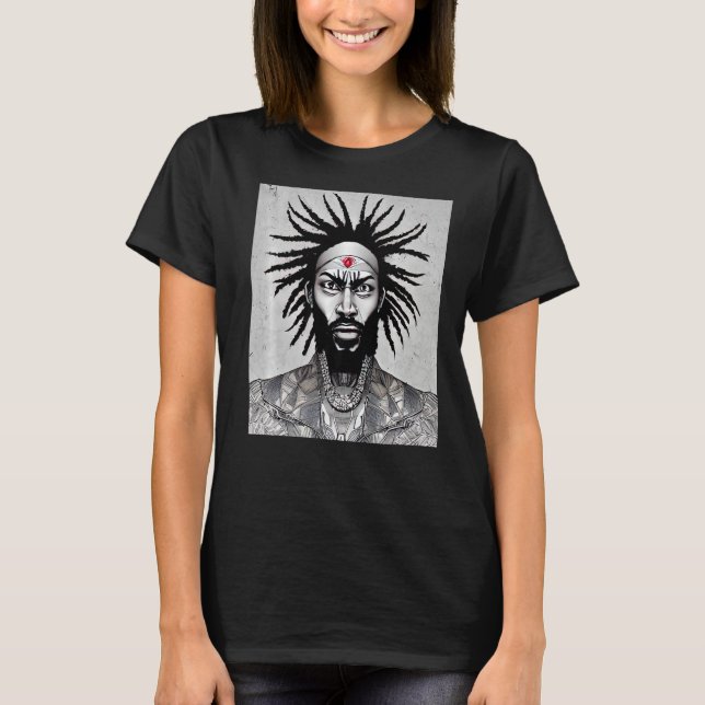 Camiseta Rstafá Reggae Dub Jah Rasta design Premium_8 (Frente)