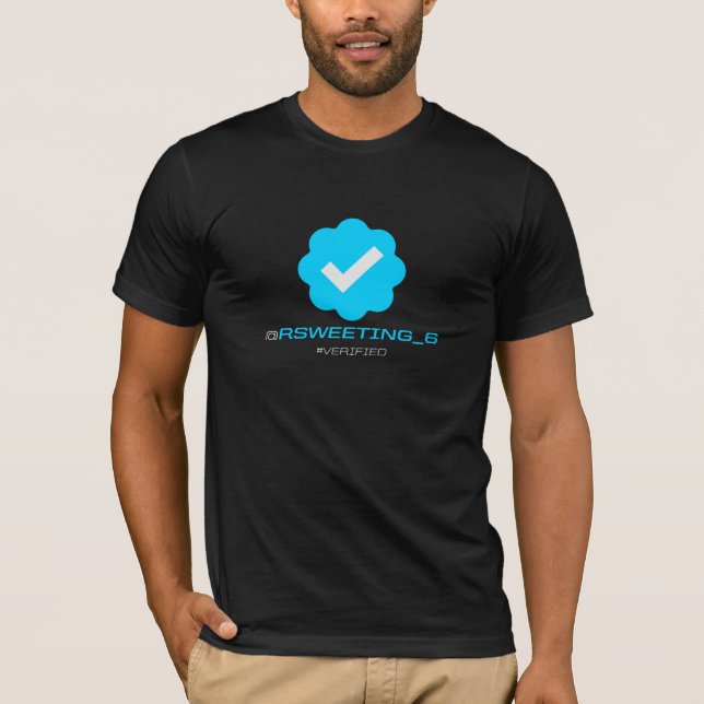 Camiseta @RSweeting_6 - Verificado - t-shirt preto (Frente)