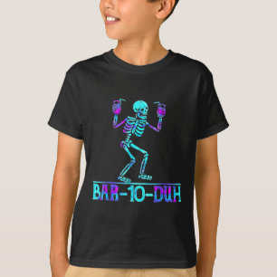 Camiseta Rtender Halloween R 10 Duh Skeleton Bebendo Costu
