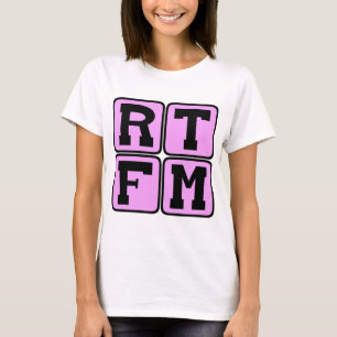 Camiseta RTFM Leia o acrônimo de gíria manual da Internet d