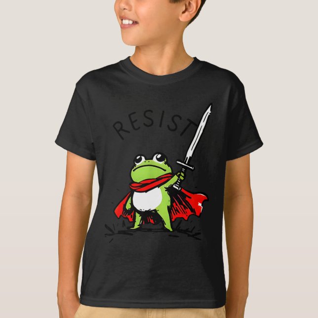 Camiseta Rtland Frog Protest Resist Funny Frogs Activist  (Frente)