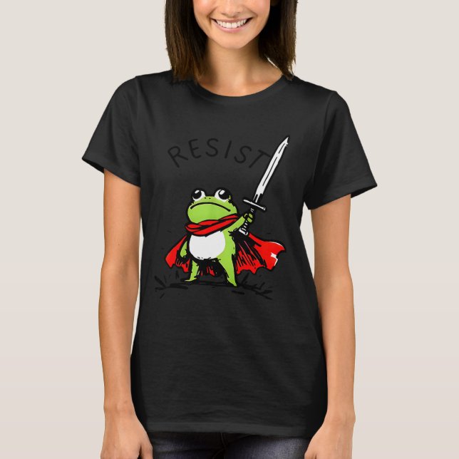 Camiseta Rtland Frog Protest Resist Funny Frogs Activist  (Frente)