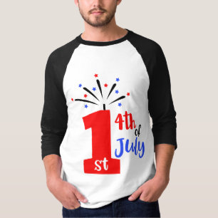 Camiseta rua 4 de julho Capa básica de homens