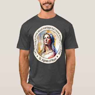 Camiseta Rua Agnes de Roma Religiosa cita presentes Inspira