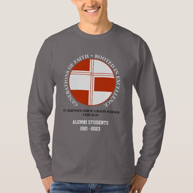 Camiseta Rua. Alunos da Escola de Bartholomew Grade de Long (Frente)