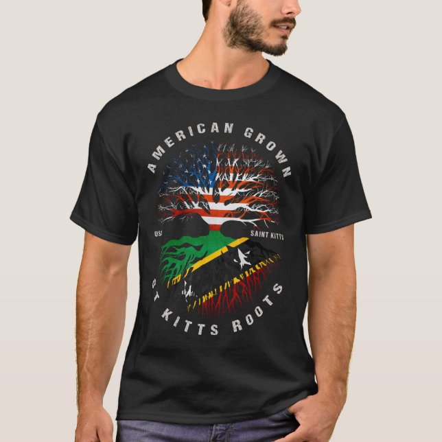 Camiseta Rua Americana Kitts Raízes Santo Bandeira (Frente)