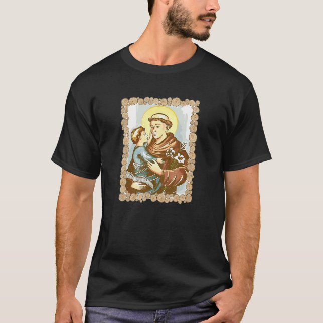 Camiseta Rua Anthony De Pádua Vintage Criança Católica (Frente)