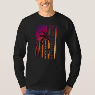 Camiseta Rua Augustine Beach Vacation Florida Sunset Palm U