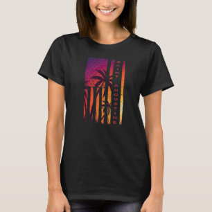 Camiseta Rua Augustine Beach Vacation Florida Sunset Palm U