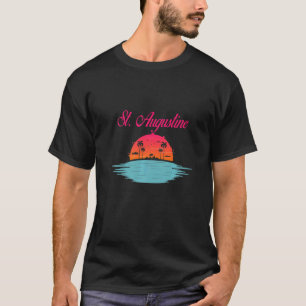 Camiseta Rua Augustine City Beaches Flórida Férias de Verão