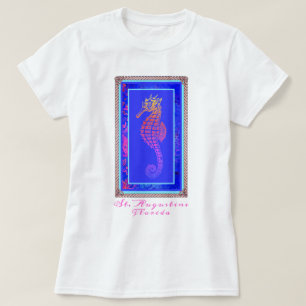 Camiseta Rua. Augustine Florida Colorful Seacavalo T Shirt