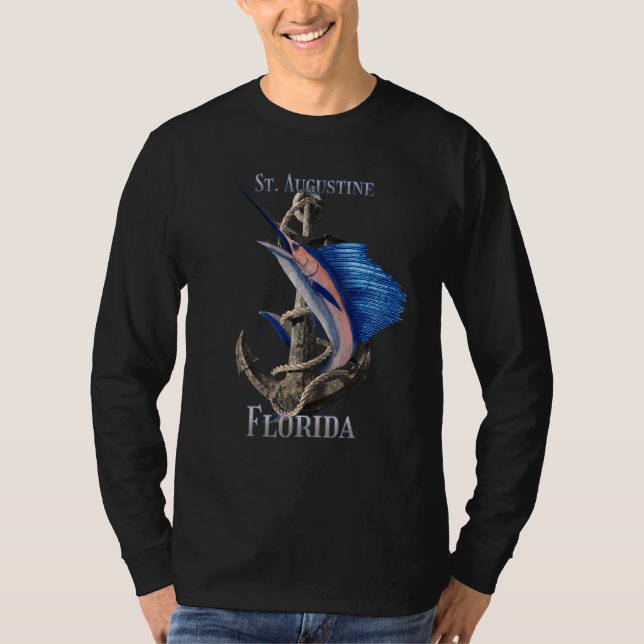 Camiseta Rua Augustine Florida Espadarte Marlin Ocean Fishi (Frente)