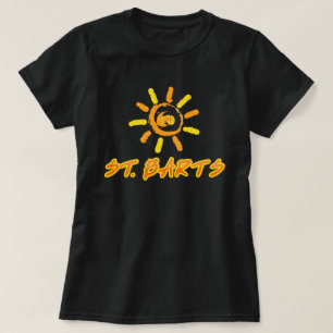 Camiseta Rua. Barts amarelo brilhante e laranja