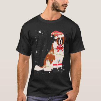 Camiseta Rua Bernard Dog Árvore de Natal Xmas Mamãe Pai pre