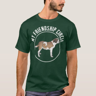 Camiseta Rua Bernard Dog Friendship Circle Funny Dog Propri
