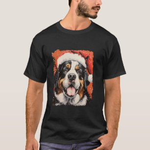 Camiseta Rua Bernard Dog Santo de Natal Bernard Long Sleeve