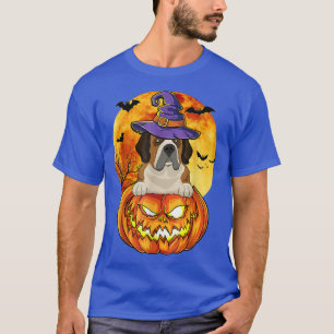 Camiseta Rua Bernard Witch Pumpkin Halloween Cachorro Louco
