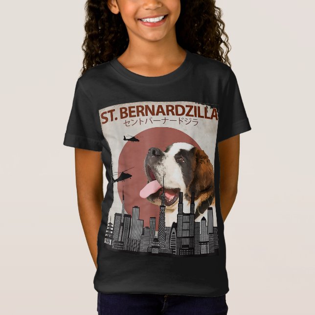 Camiseta Rua Bernardzilla Funny Santo Bernard Dog Lovers Su (Frente)