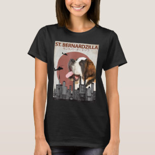 Camiseta Rua Bernardzilla Funny Santo Bernard Dog Lovers Su