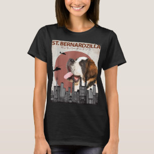 Camiseta Rua Bernardzilla Funny Santo Bernard Dog Lovers Su