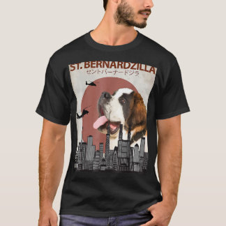 Camiseta Rua Bernardzilla Funny Santo Bernard Dog Lovers Su